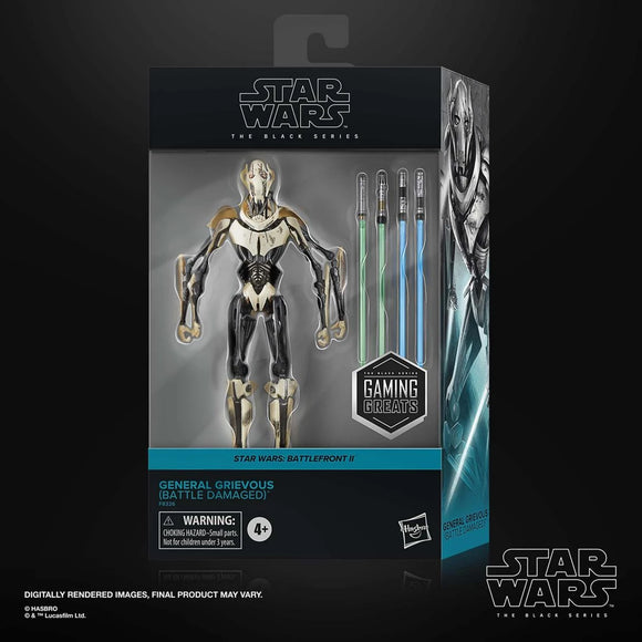SW BLACK SERIES 6IN GAMING GENERAL GRIEVOUS (BATTLE DAMAGE)