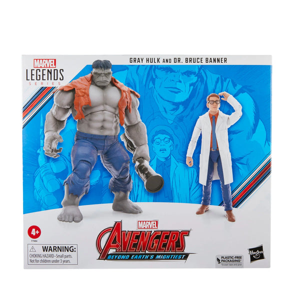 MARVEL LEGENDS 6IN GREY HULK AND DR BRUCE BANNER AF