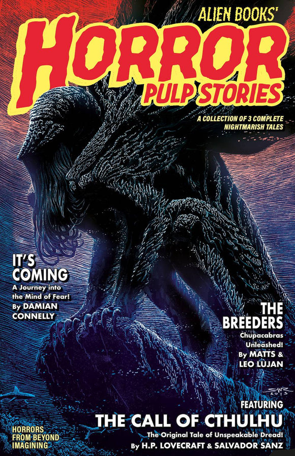 ALIEN BOOKS HORROR PULP STORIES CVR B SANZ