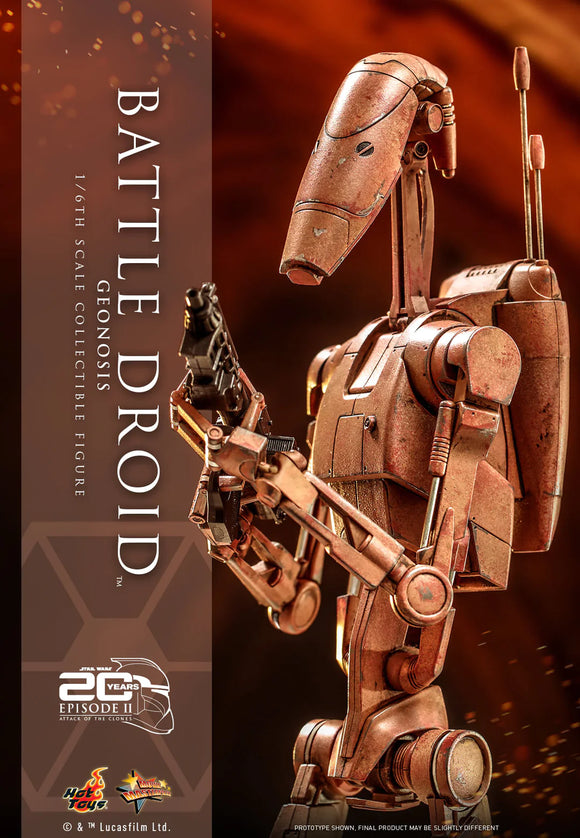 HOT TOYS SW EPII 20TH AN 1/6 SCALE BATTLE DROID GEONONIS FIG