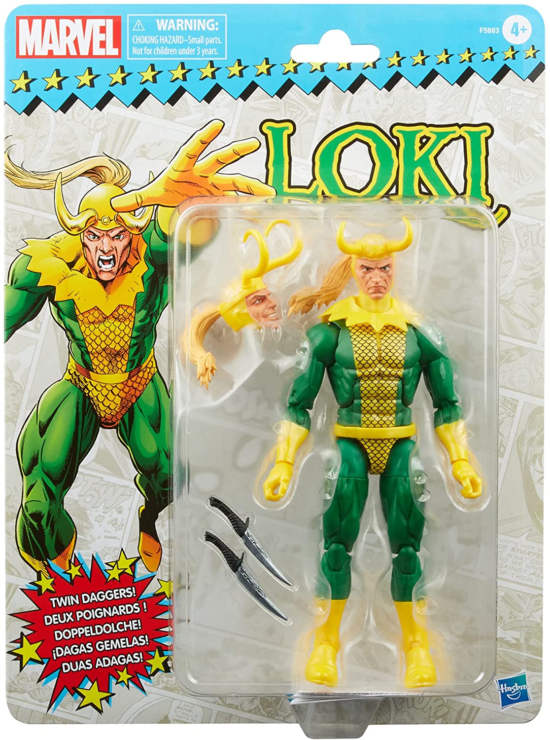 MARVEL LEGENDS RETRO 6IN CLASSIC LOKI AF City Centre Comics